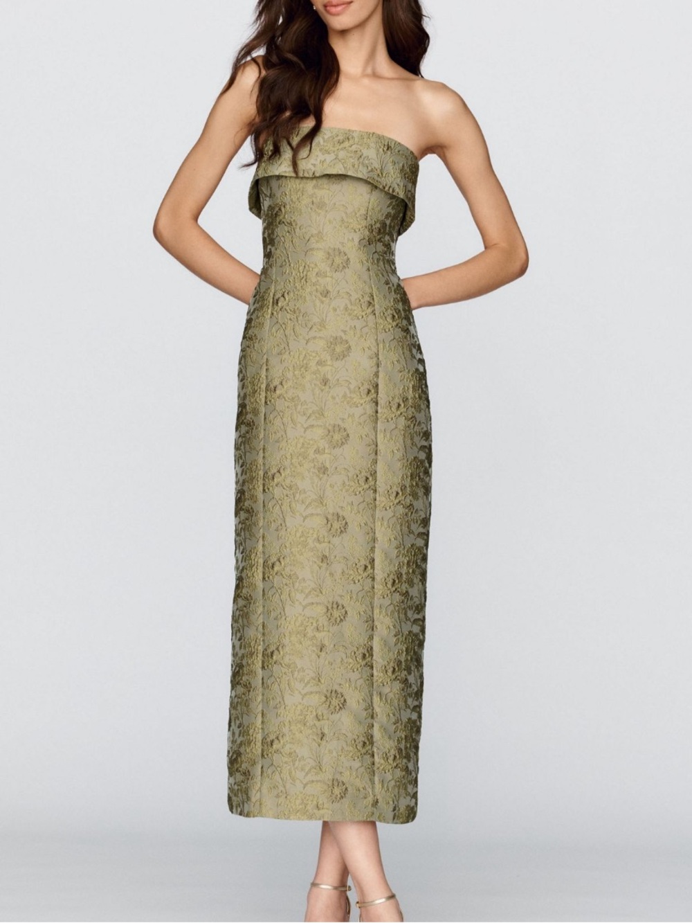 BHLDN Jacquard maxi dress
